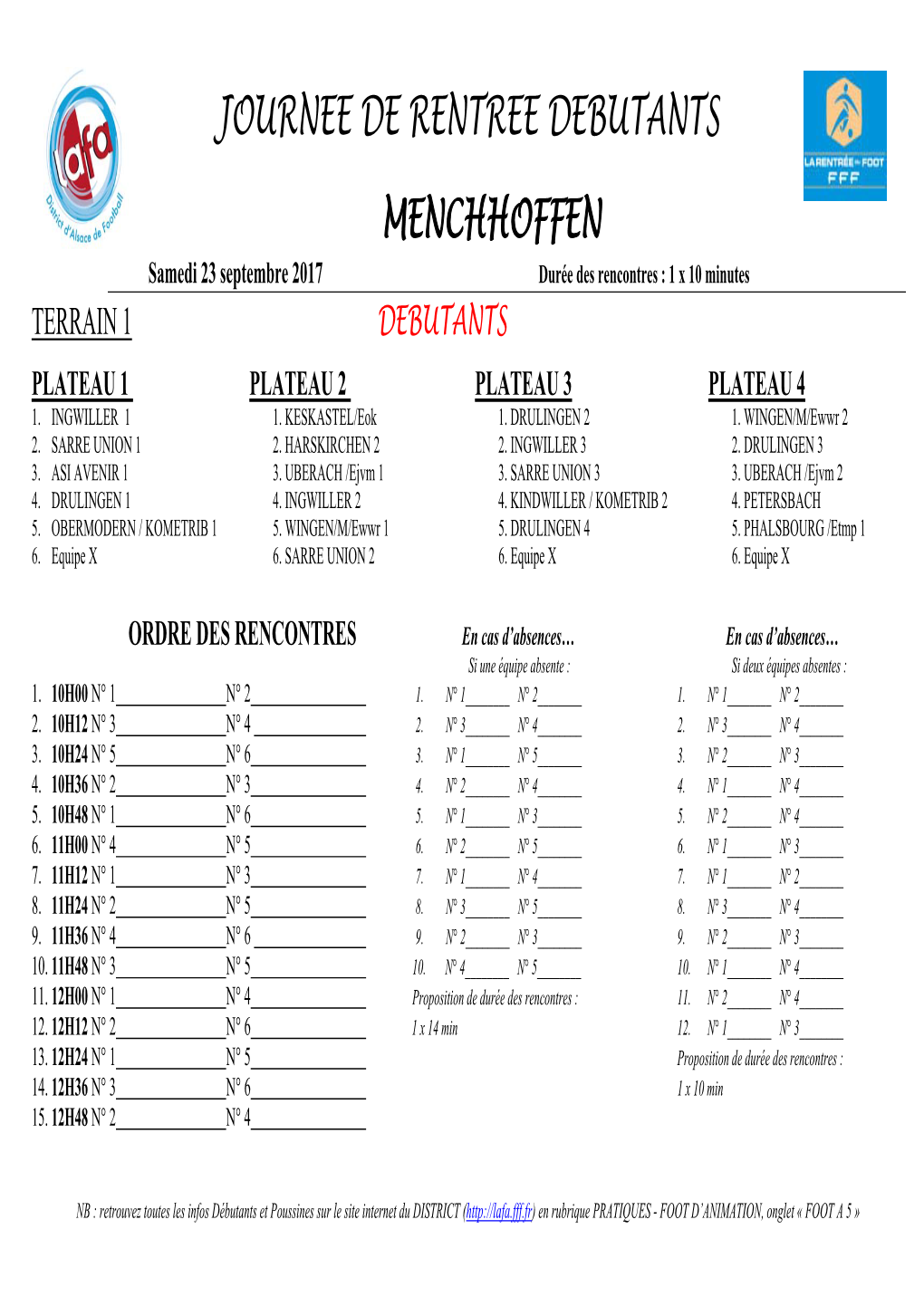 Journee De Rentree Debutants Menchhoffen