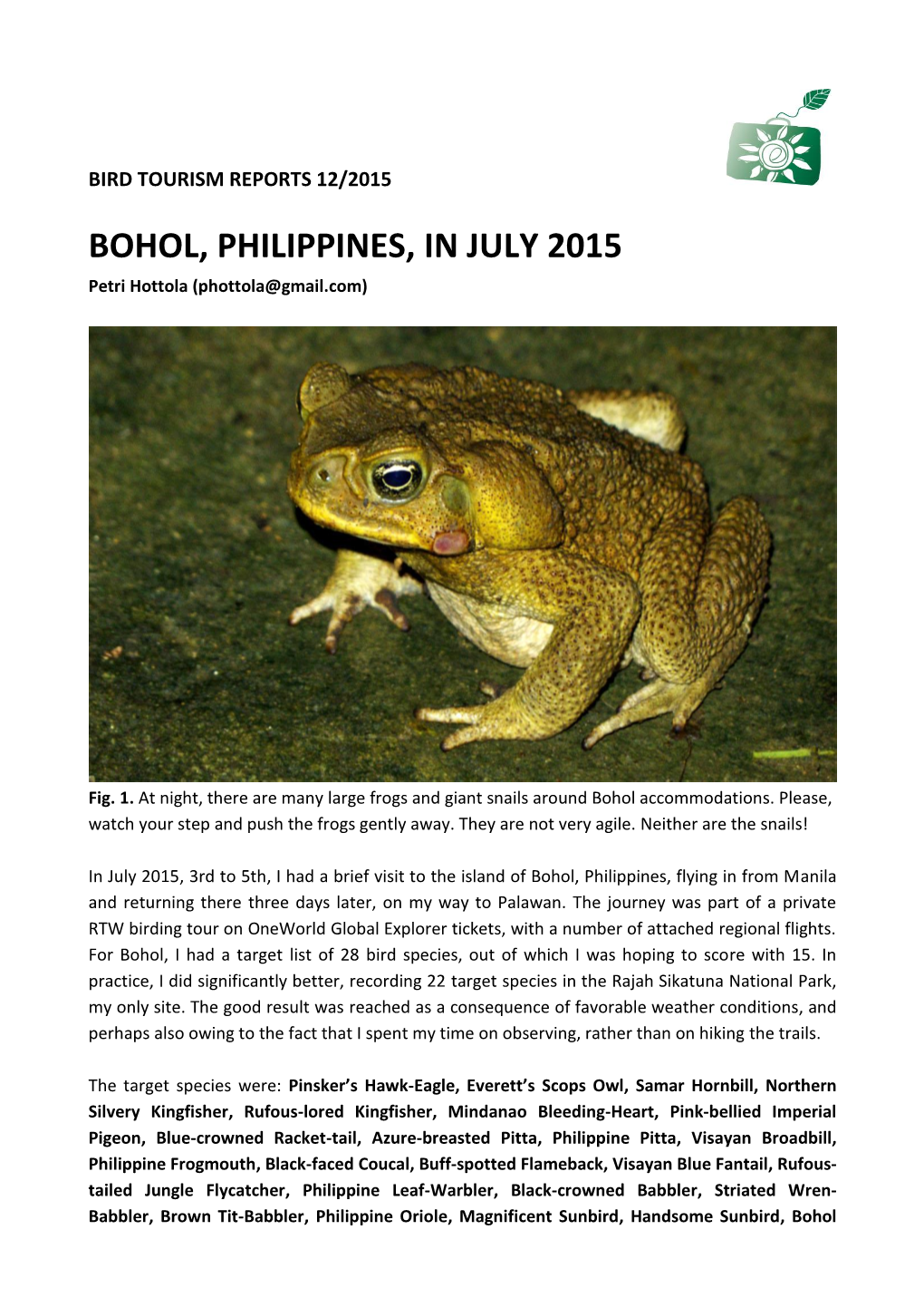 BOHOL, PHILIPPINES, in JULY 2015 Petri Hottola (Phottola@Gmail.Com)