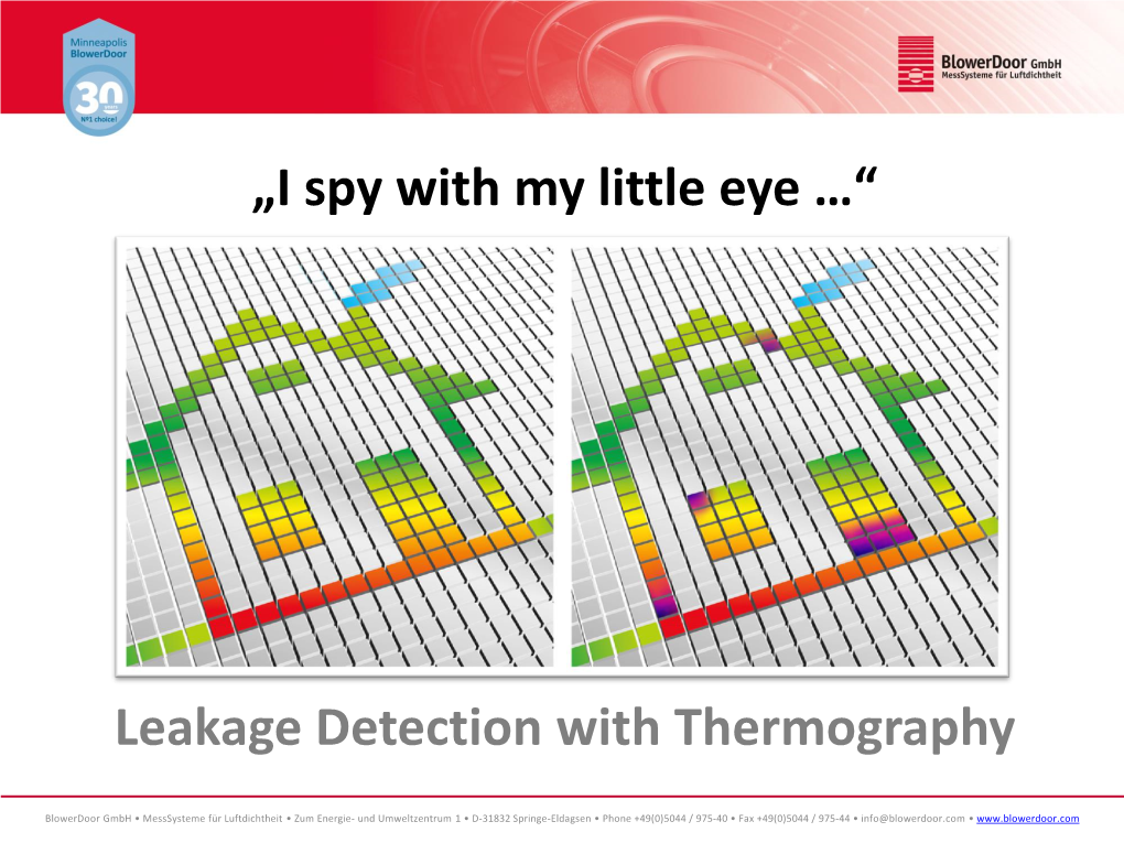 Leakage Detection with Blowerdoor & Thermography