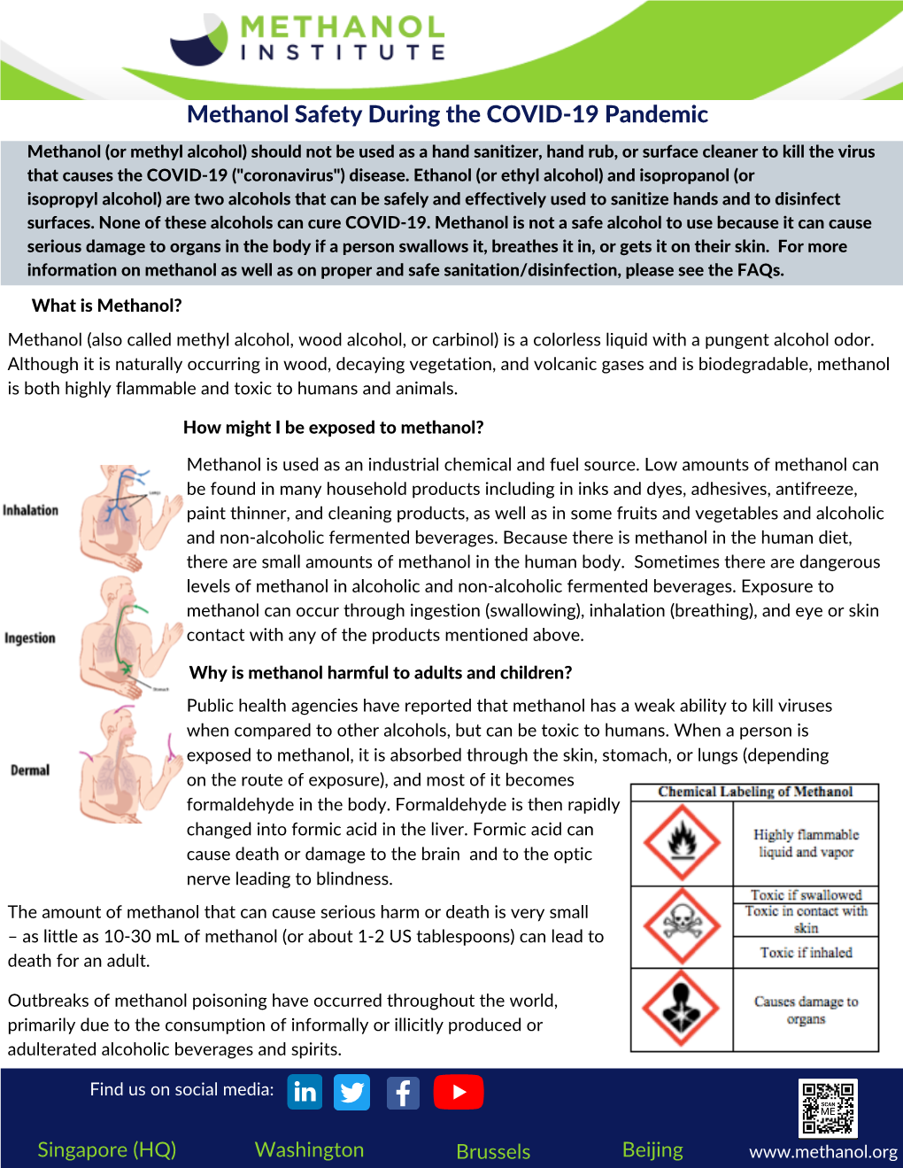 Methanol Safety During the COVID-19 Pandemic