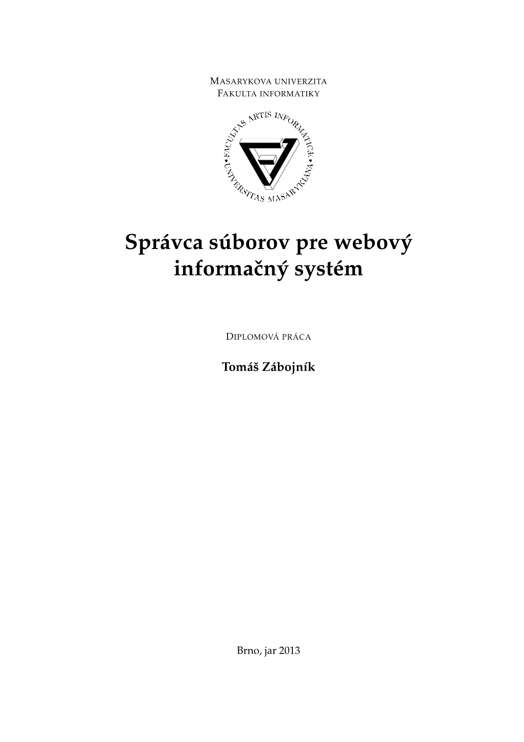 Správca Súborov Pre Webový Informaˇcný Systém