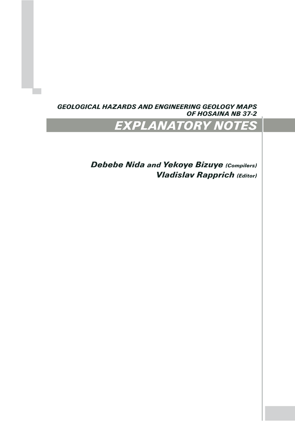 Explanatory Notes