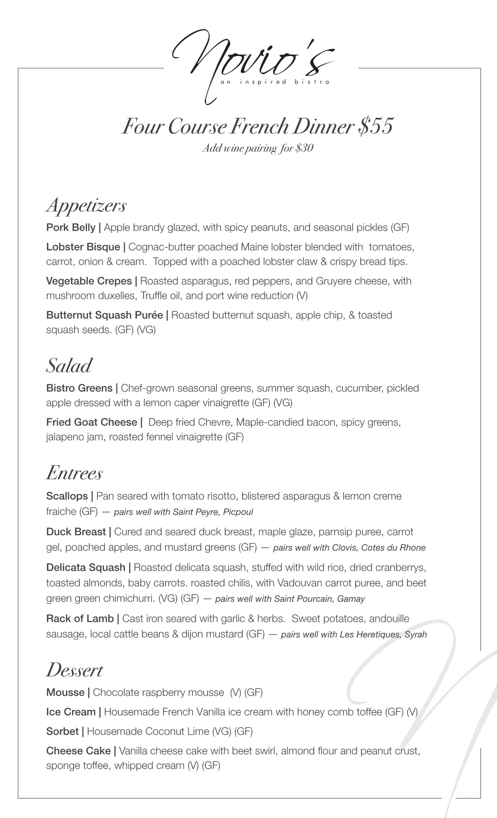 French Menu 21