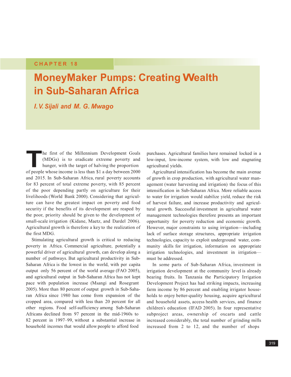 Moneymaker Pumps: Creating Wealth in Sub-Saharan Africa