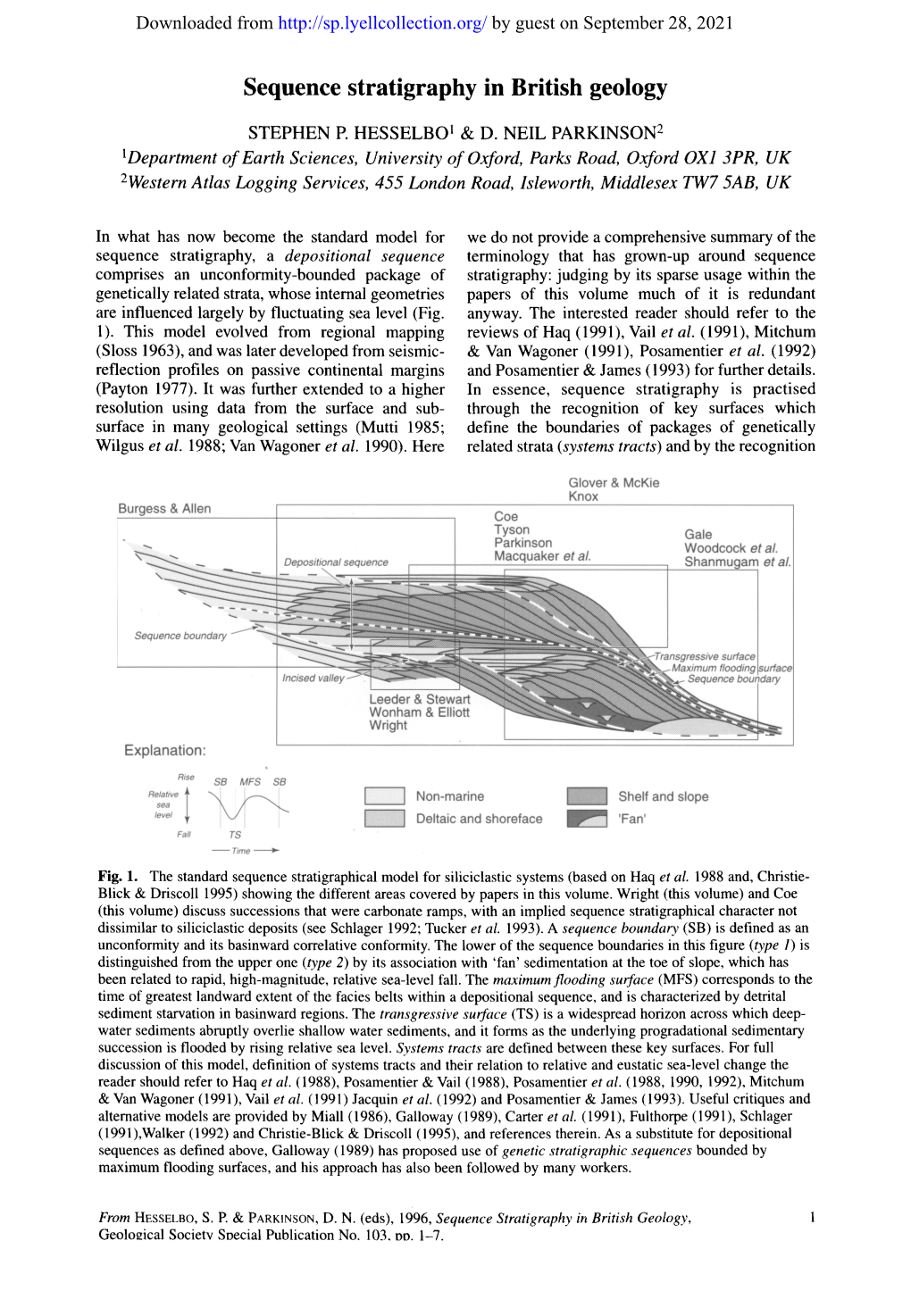 Sequence Stratigraphy in British Geology