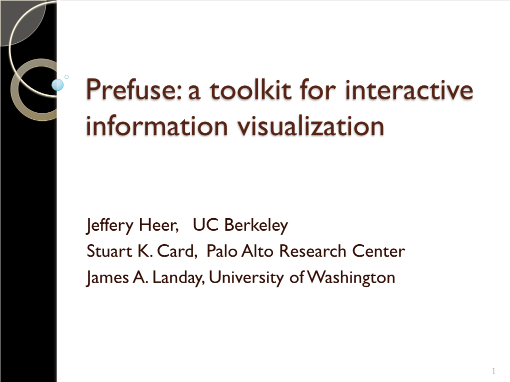 Prefuse: a Toolkit for Interactive Information Visualization