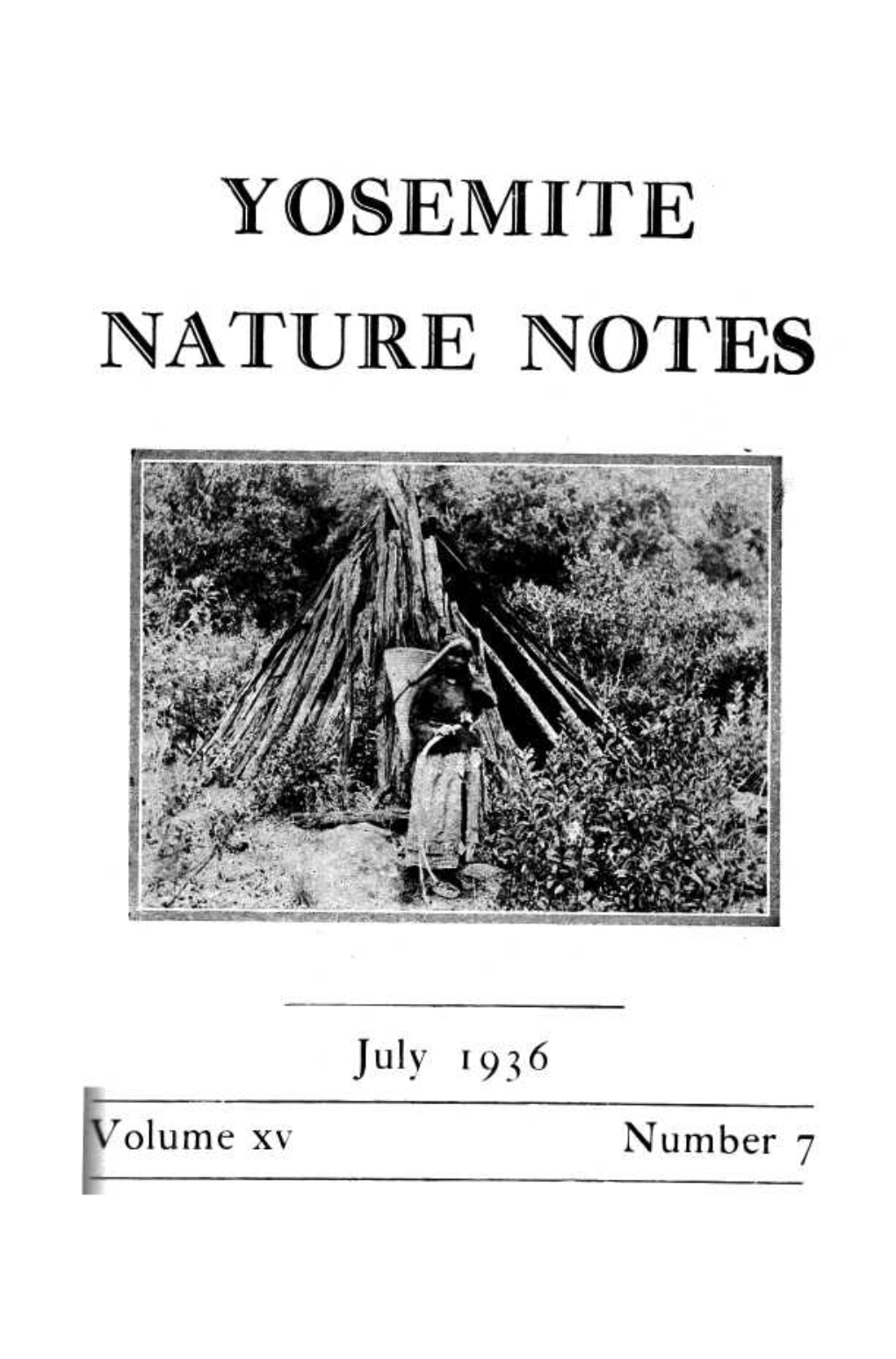 Yosjemite Nature Notes