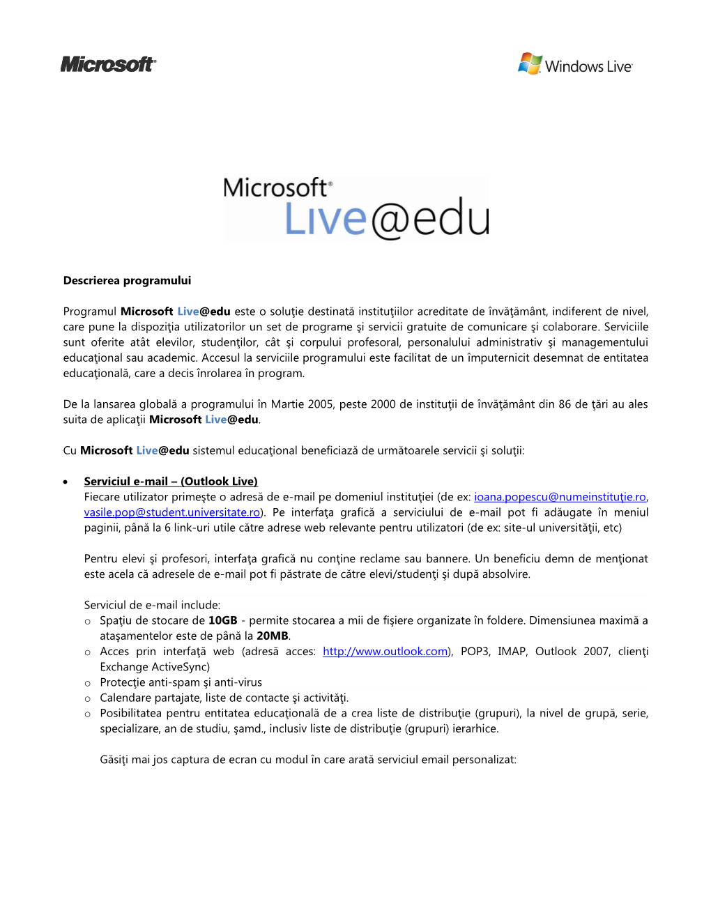 Prezentare Microsoft Live@Edu.Pdf