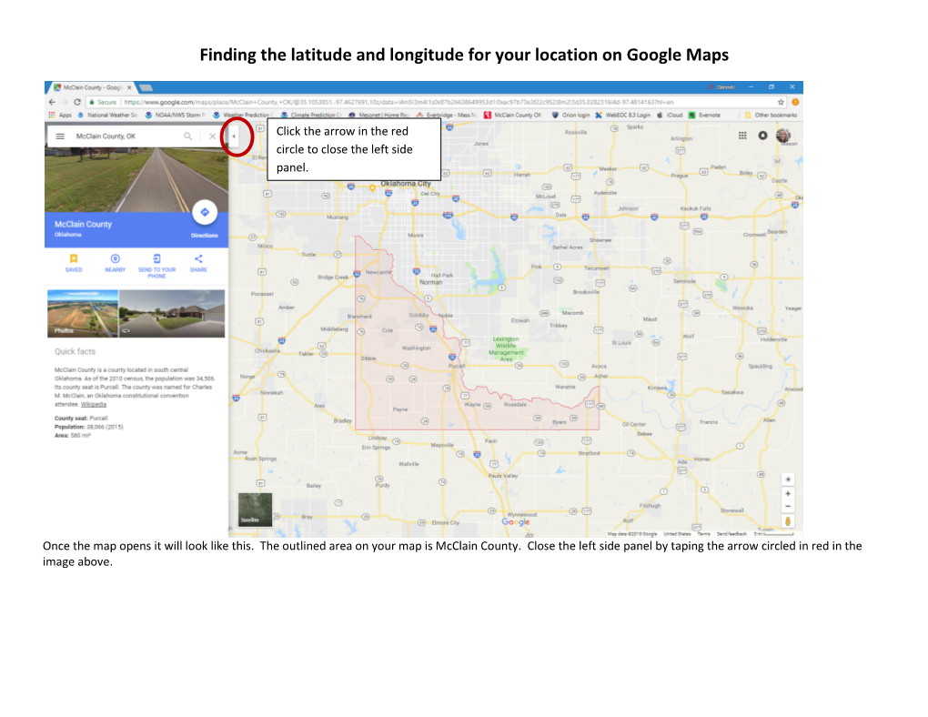 Finding the Latitude and Longitude on Google Maps