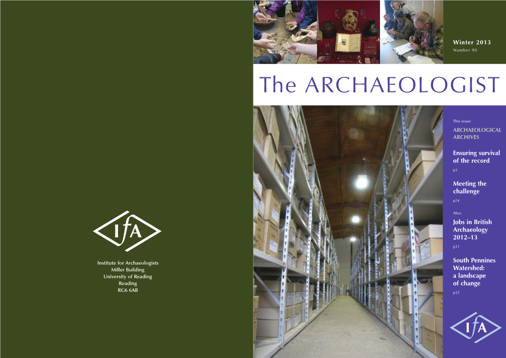 Winter 2013 Archaeological Archives