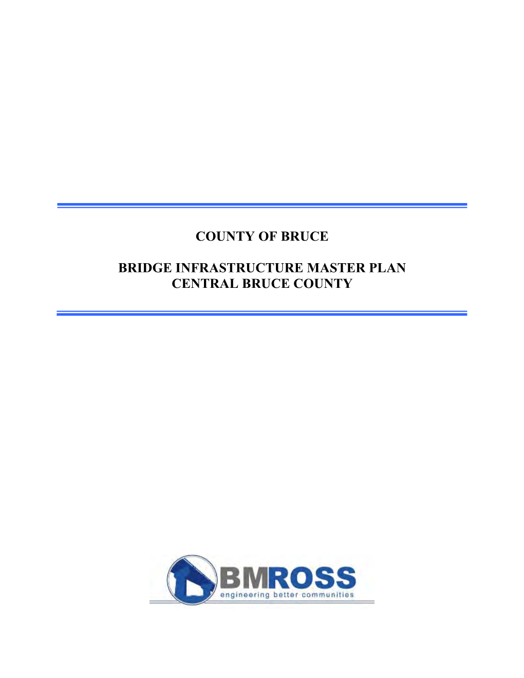 County of Bruce Bridge Infrastructure Master Plan Page 2