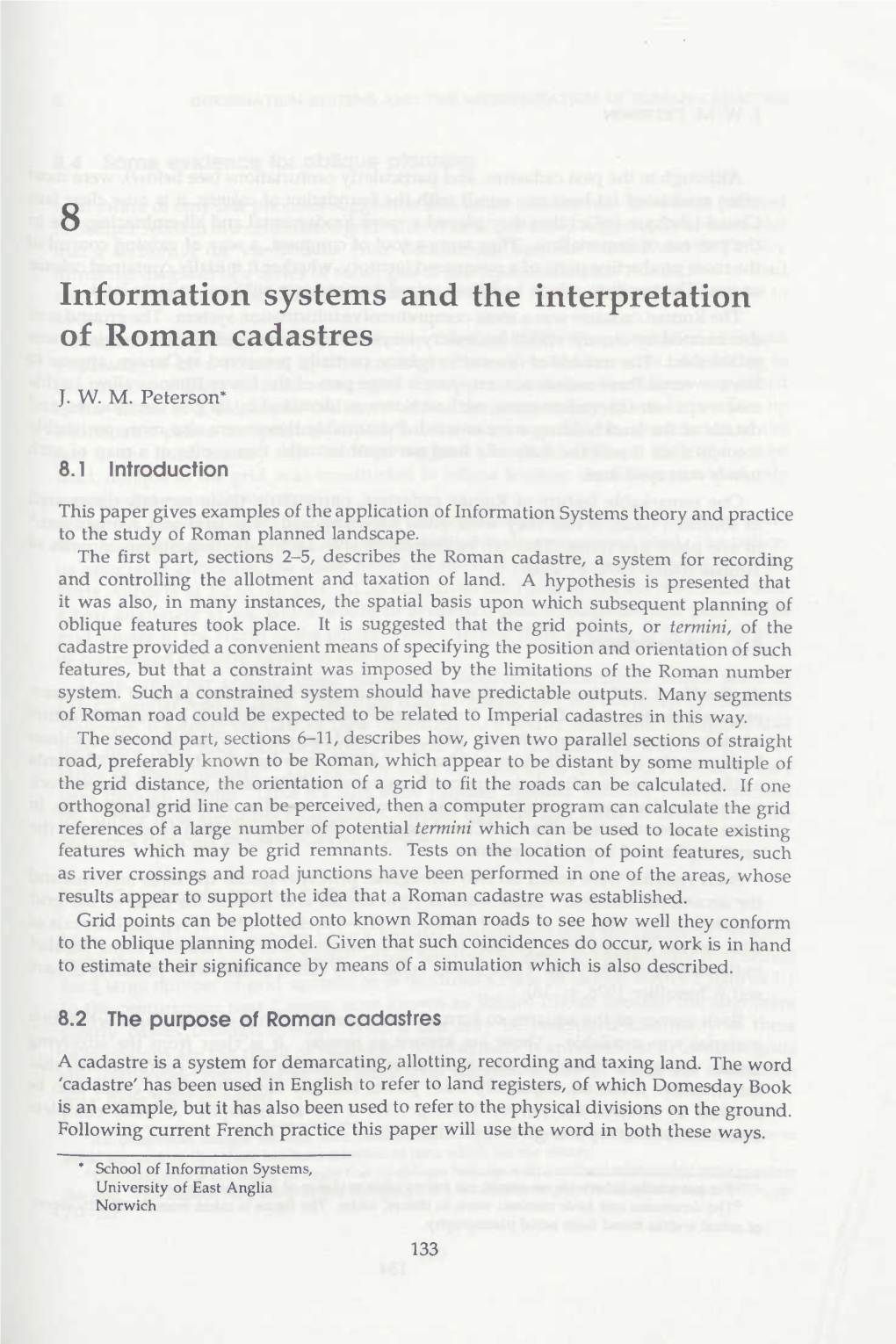 Information Systems and the Interpretation of Roman Cadastres