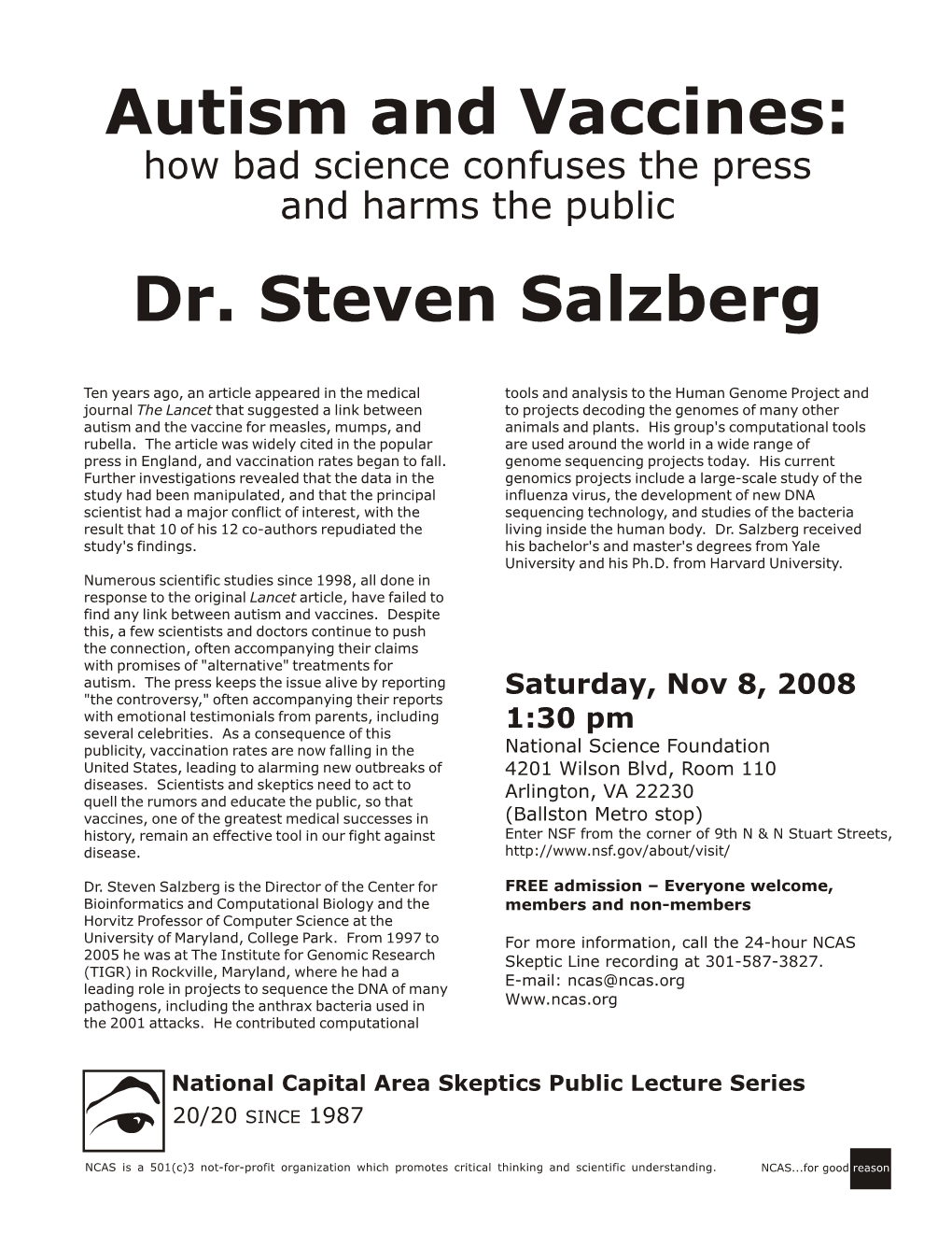 Dr. Steven Salzberg