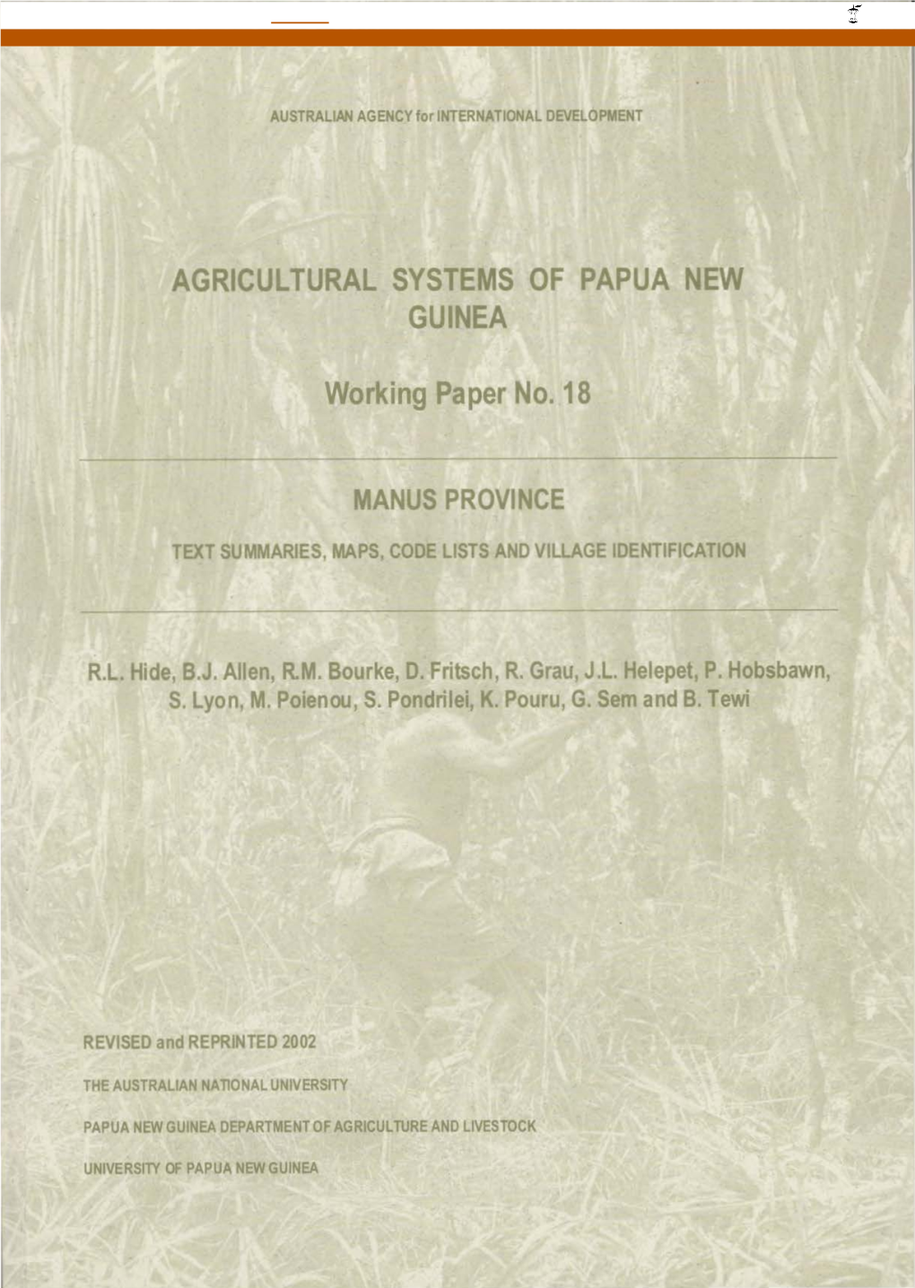 Agricultural Systems of Papua New Guinea Working Paper No