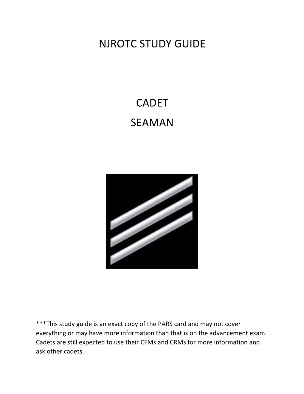 Njrotc Study Guide Cadet Seaman