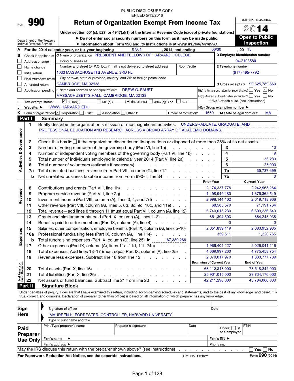 Return of Organization Exempt from Income