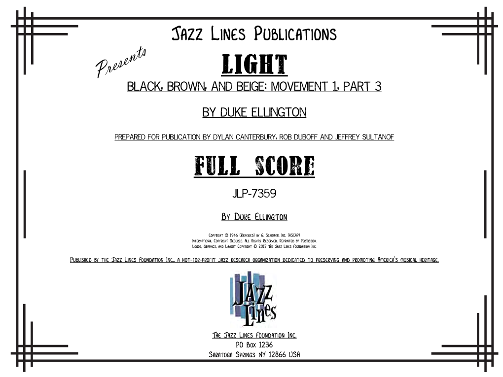 Light Full Score