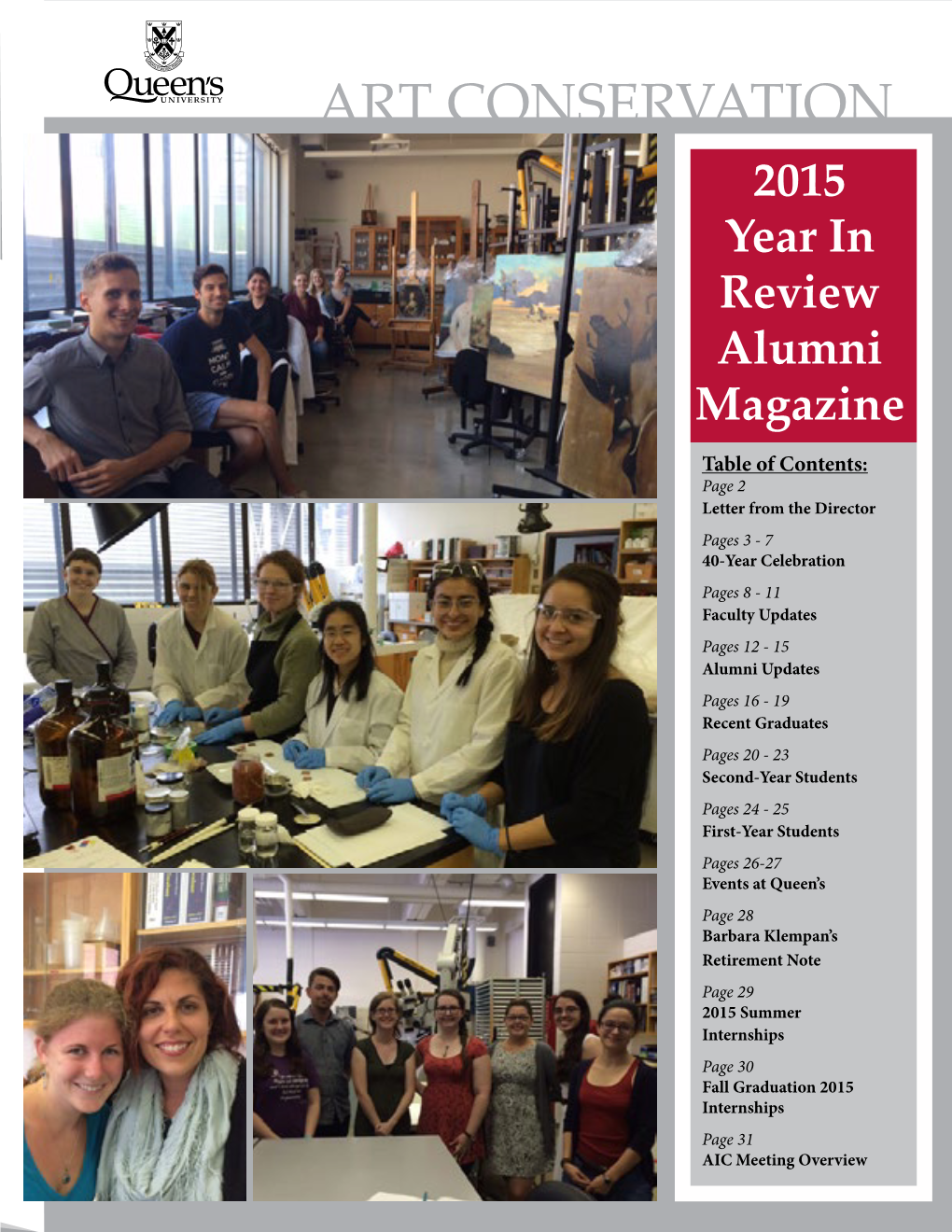 2015 Year in Review Alumni Magazine