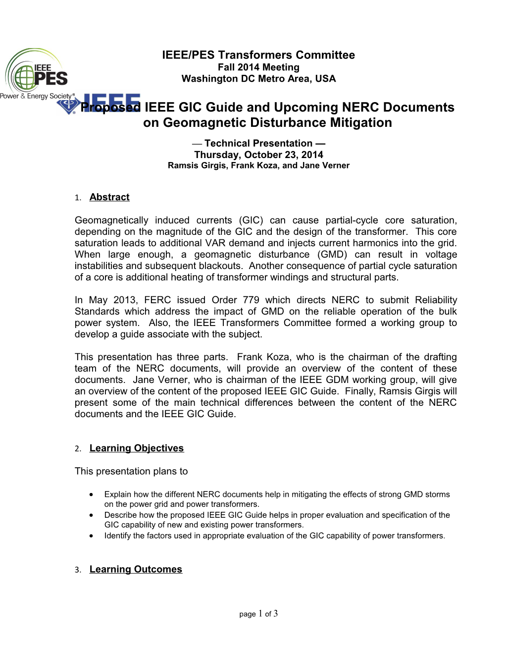 IEEE/PES Transformers Committee s1