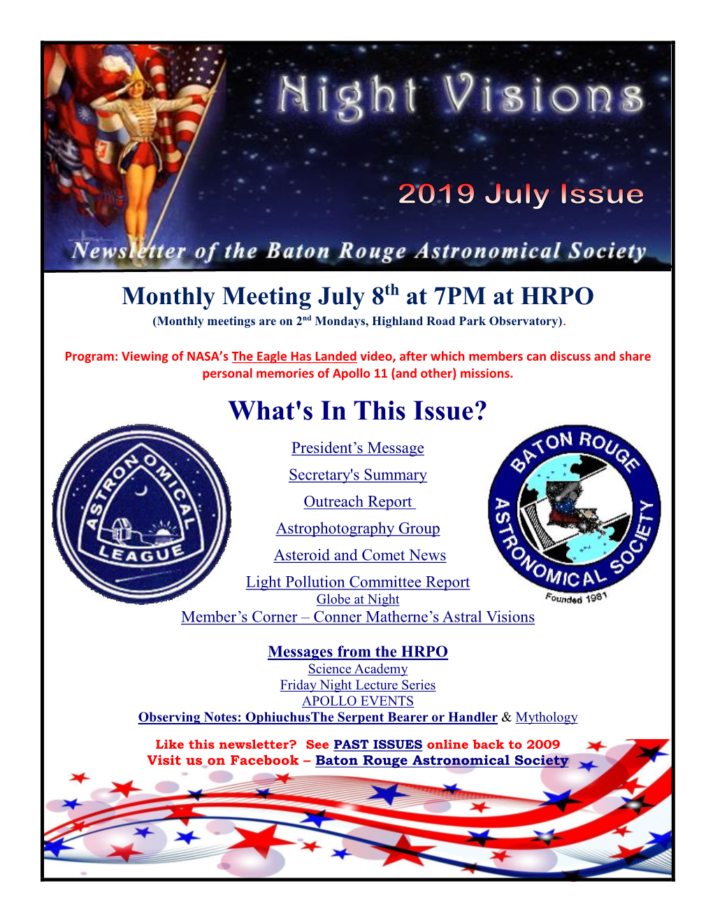 July 2019 BRAS Newsletter