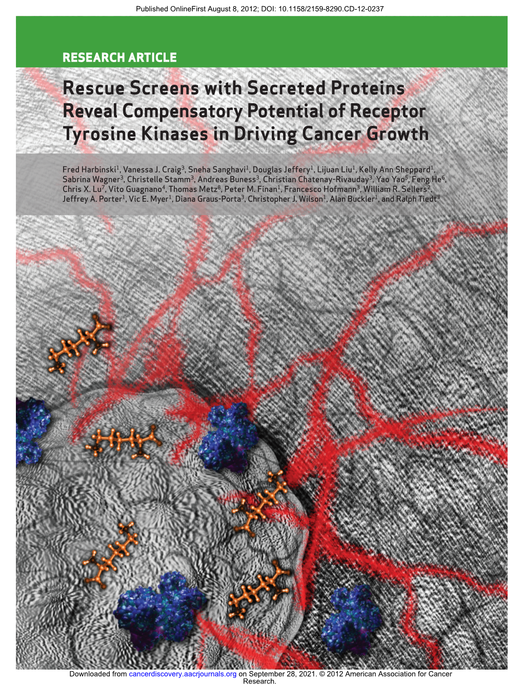 Rescue Screens with Secreted Proteins Reveal Compensatory Potential of Receptor Tyrosine Kinases in Driving Cancer Growth