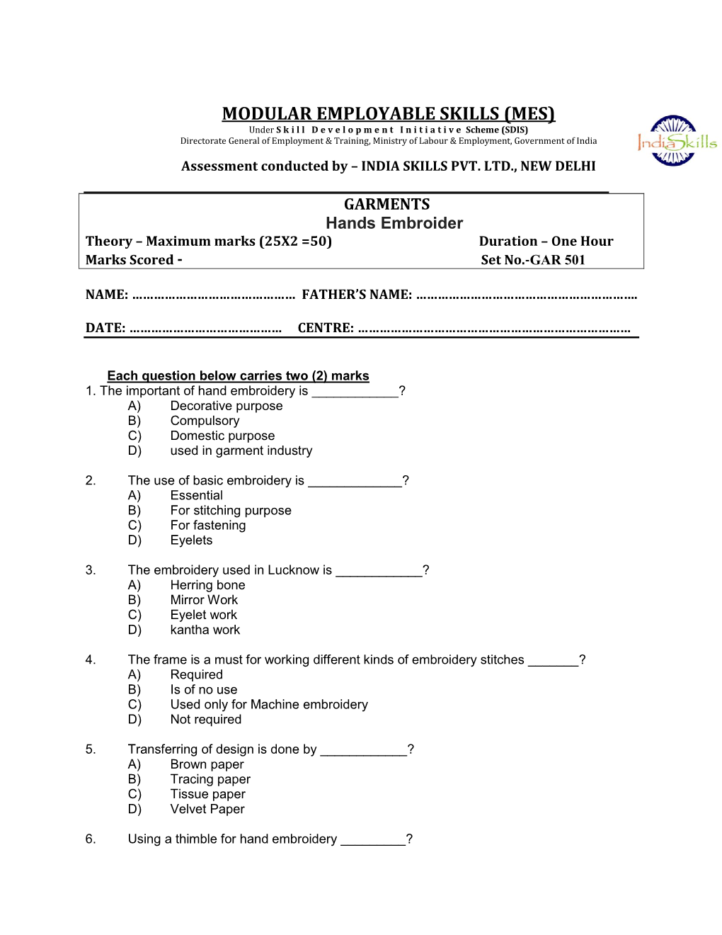 Modular Employable Skills