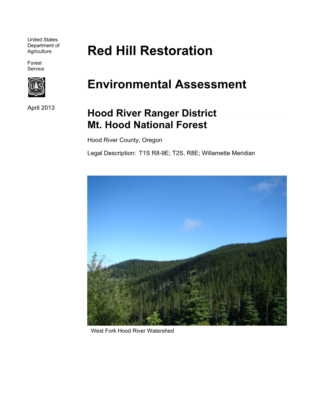 Red Hill Restoration Forest Service