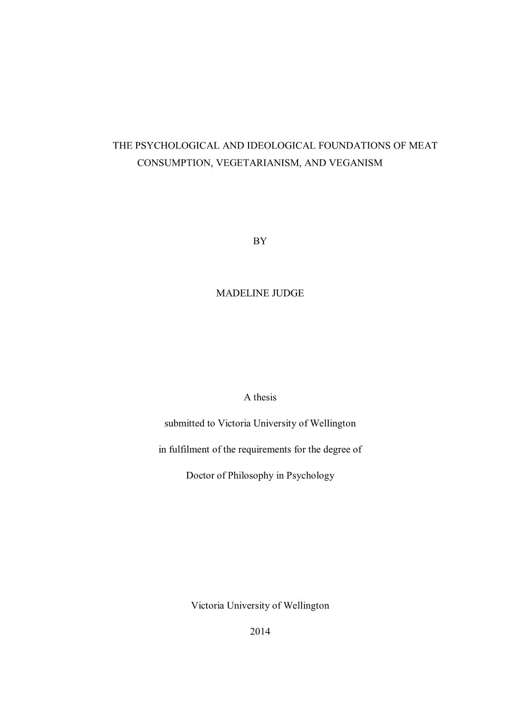 The Psychological and Ideological Foundations of Meat Consumption, Vegetarianism, and Veganism