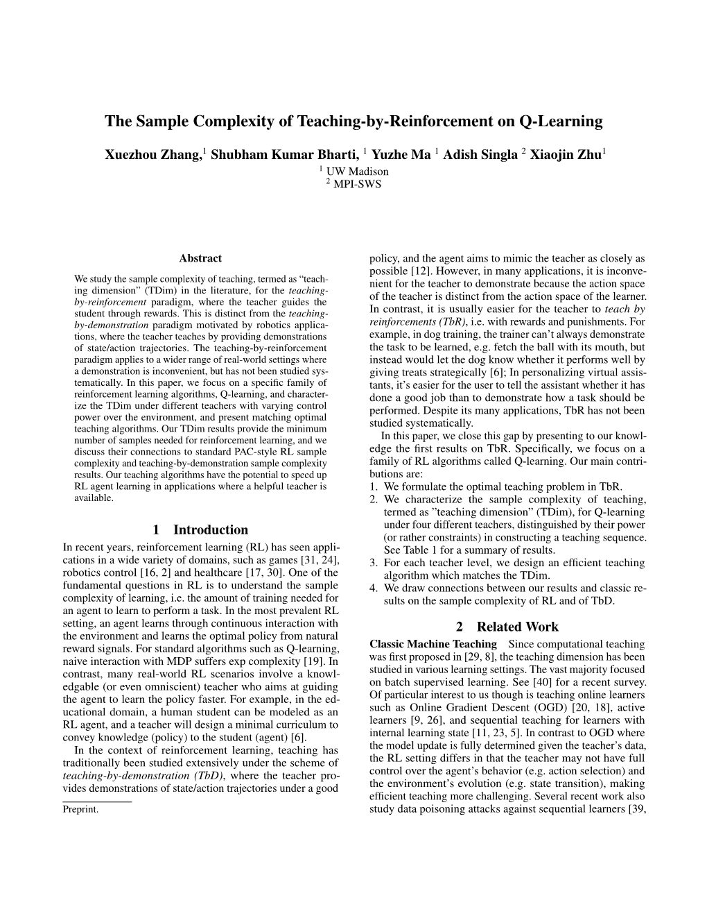 The Sample Complexity of Teaching by Reinforcement on Q-Learning