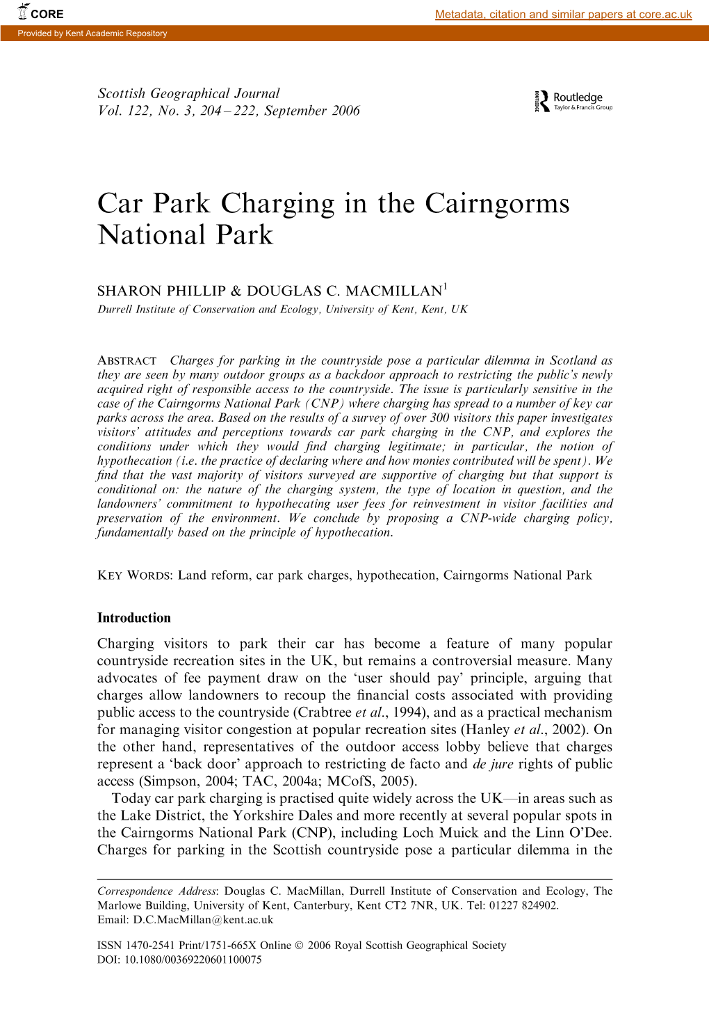 Car Park Charging in the Cairngorms National Park