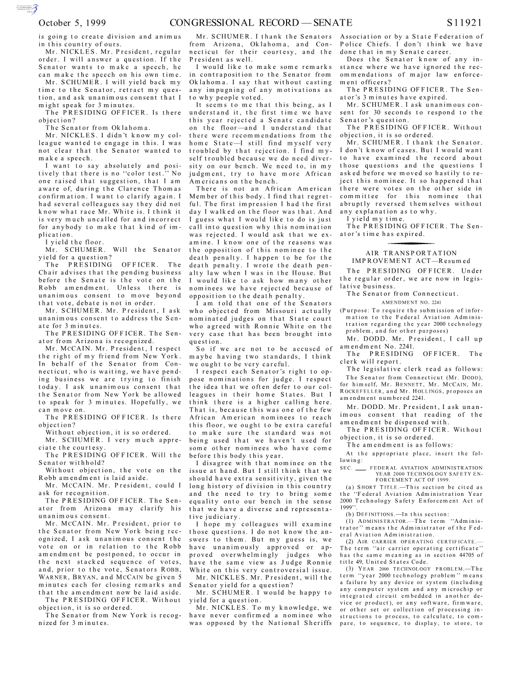 Congressional Record—Senate S11921