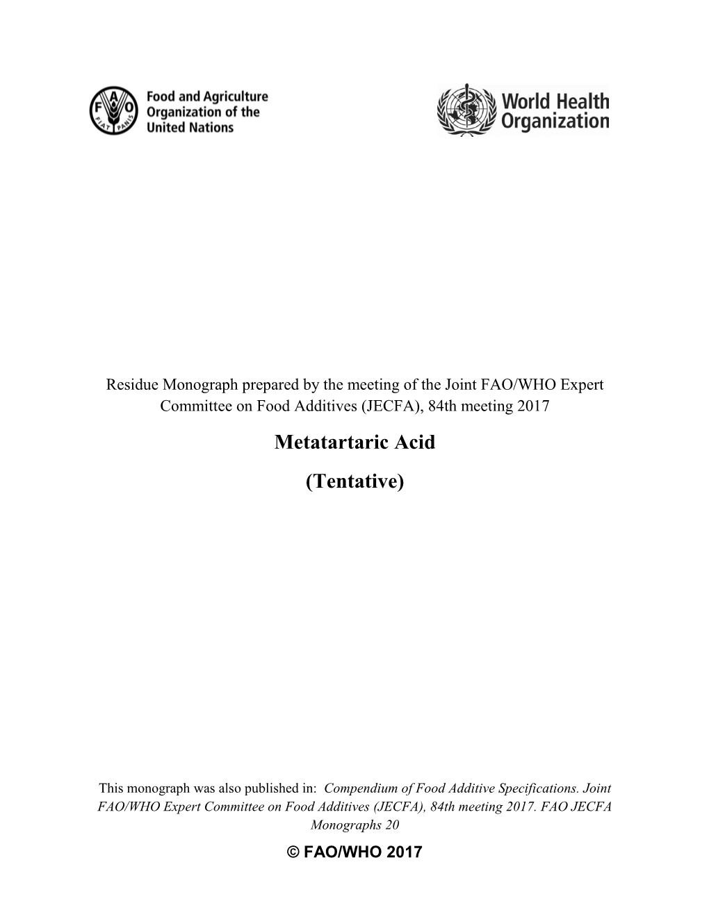 Metatartaric Acid (Tentative)