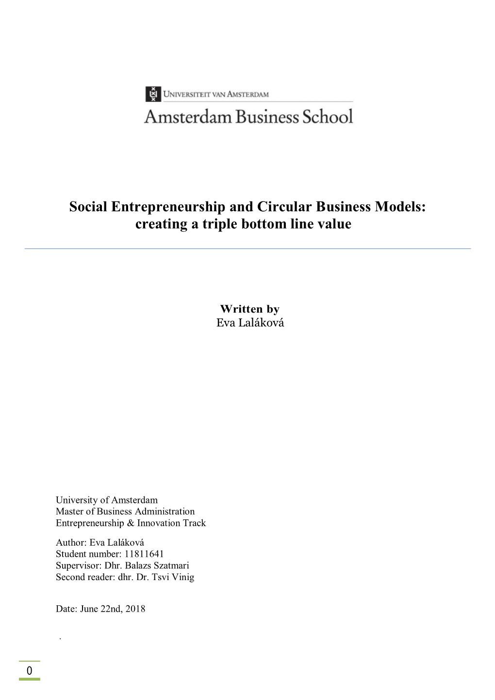 Social Entrepreneurship and Circular Business Models: Creating a Triple Bottom Line Value