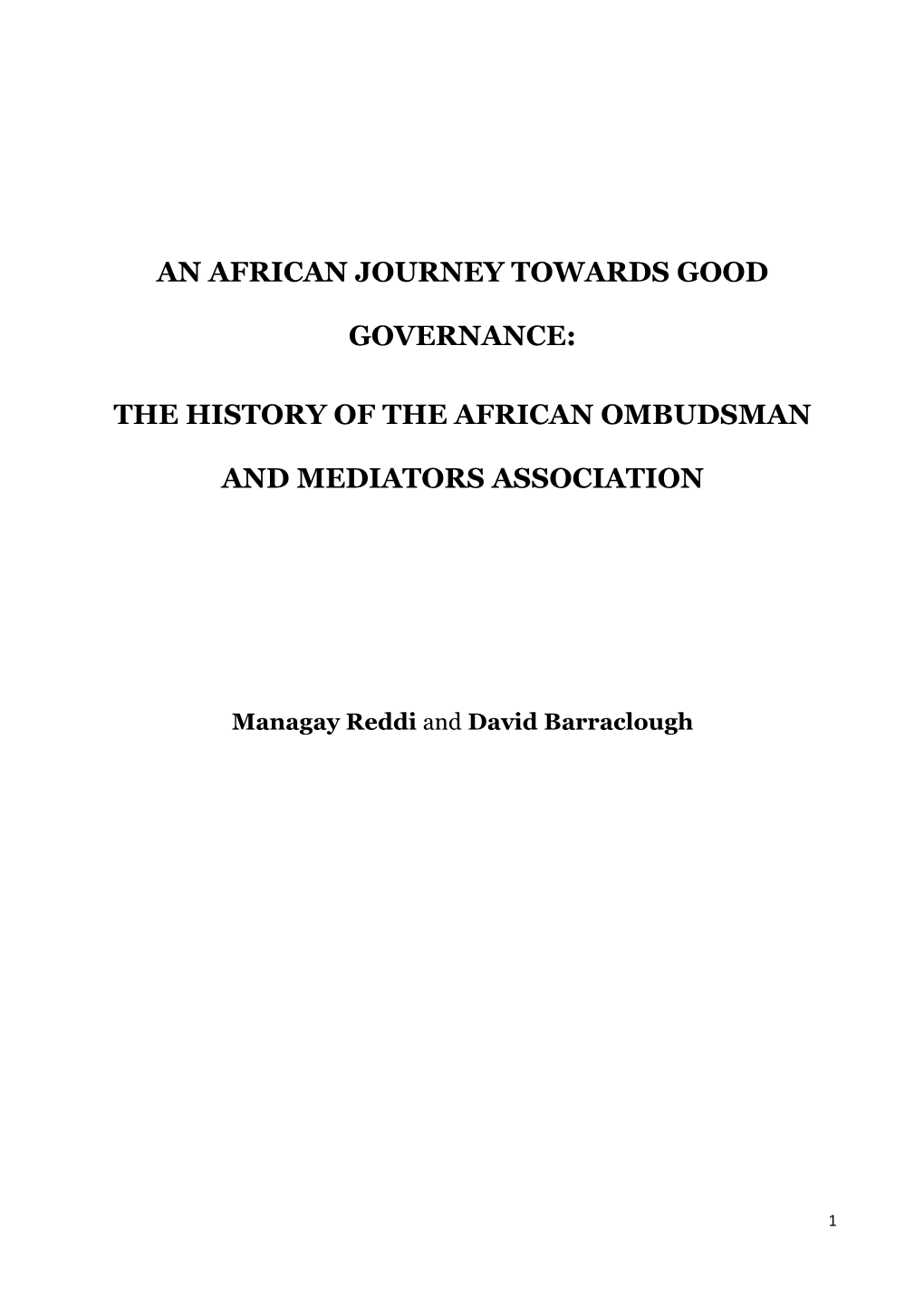 The History of the African Ombudsman and Mediators