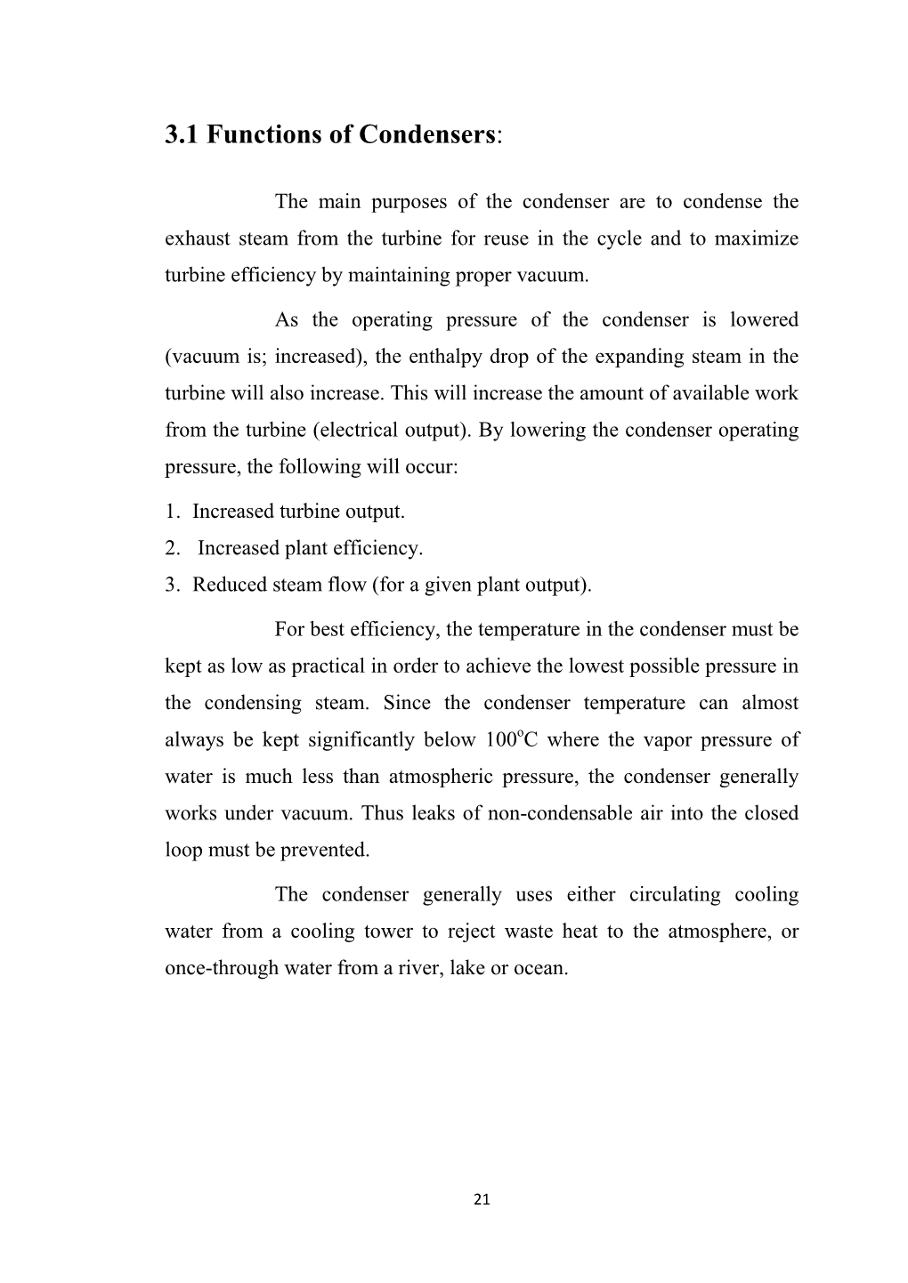 3.1 Functions of Condensers