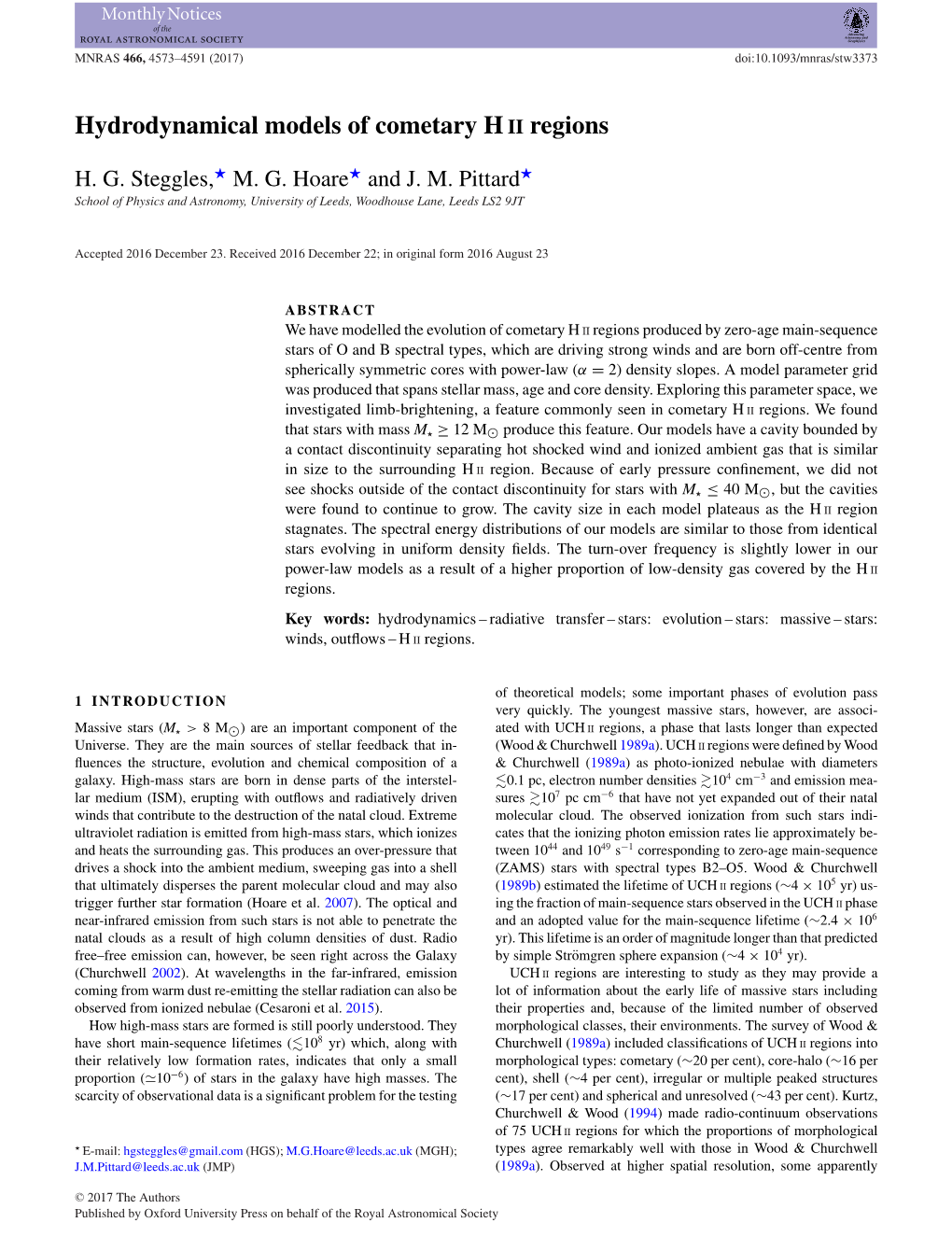 Hydrodynamical Models of Cometary HII Regions