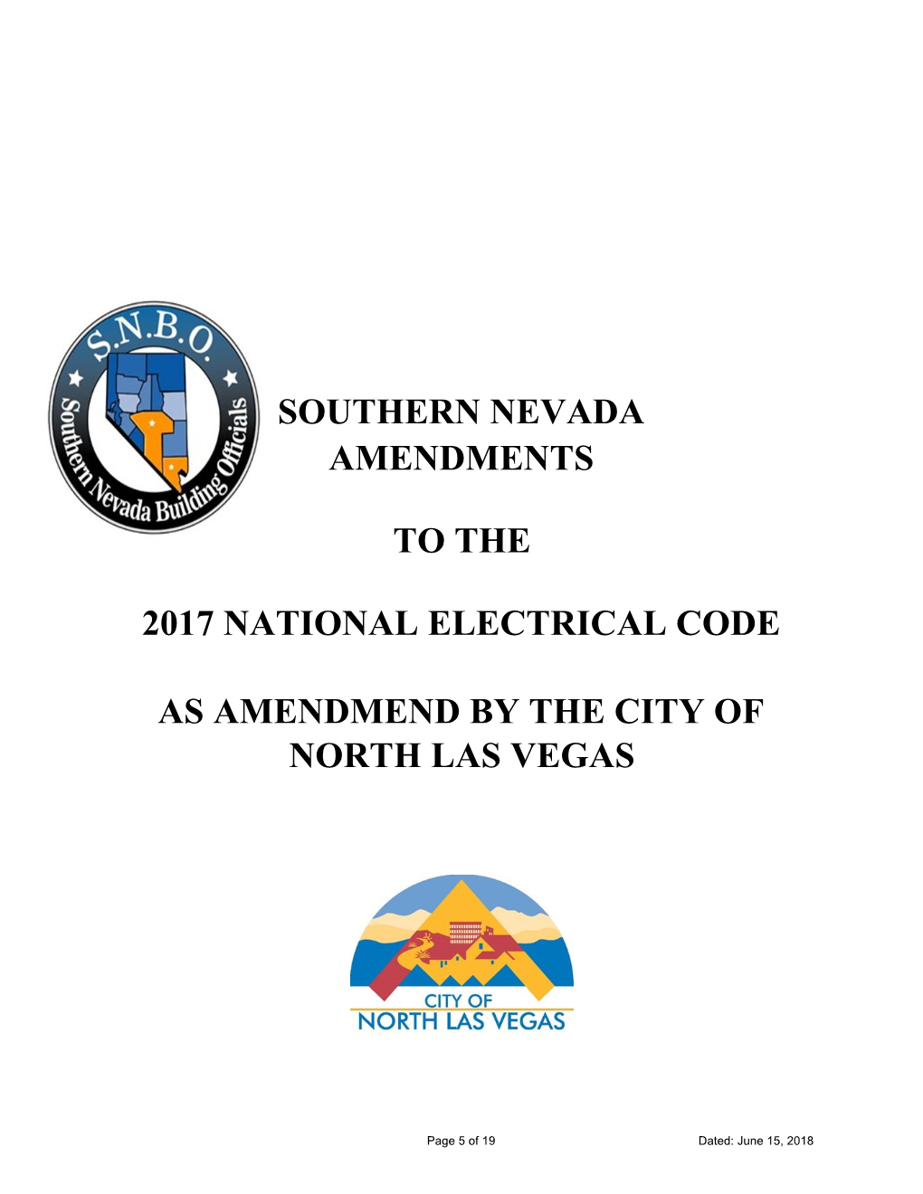 Southern Nevada Amendments to the 2017 National Electrical Code As