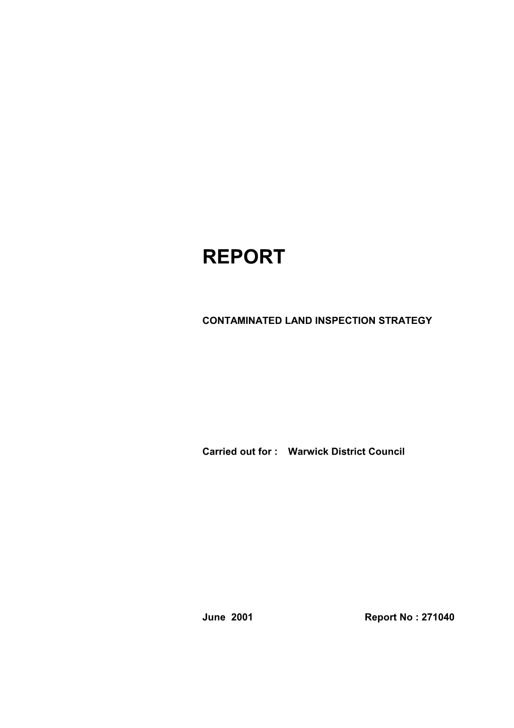 Contaminated Land Strategy