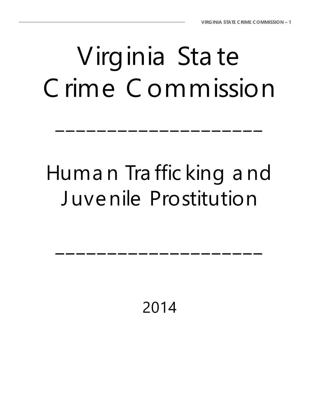 Human Trafficking and Juvenile Prostitution