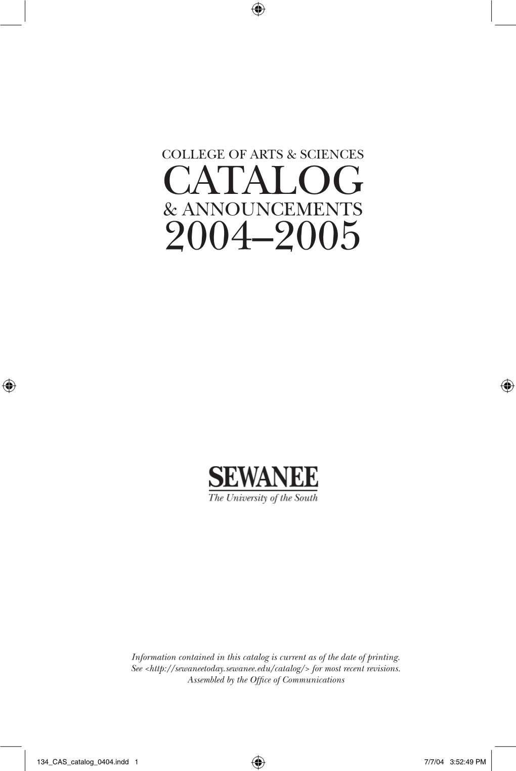 2004–2005 Catalog