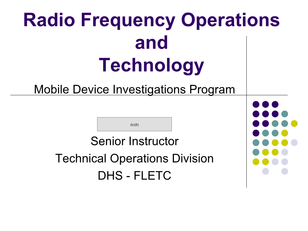 Radio Frequency Operations.Pdf