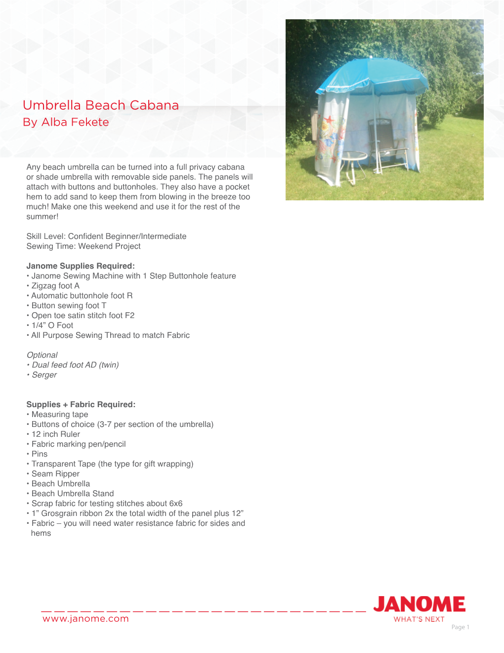 Umbrella Beach Cabana by Alba Fekete