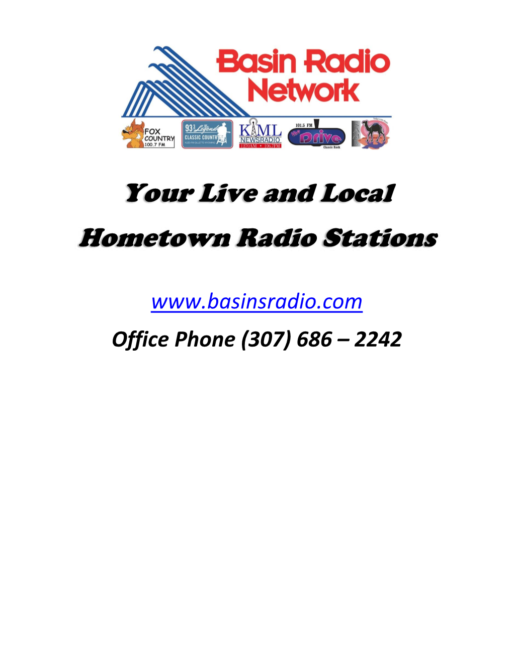 Your Live and Local Hometown Radio Stations