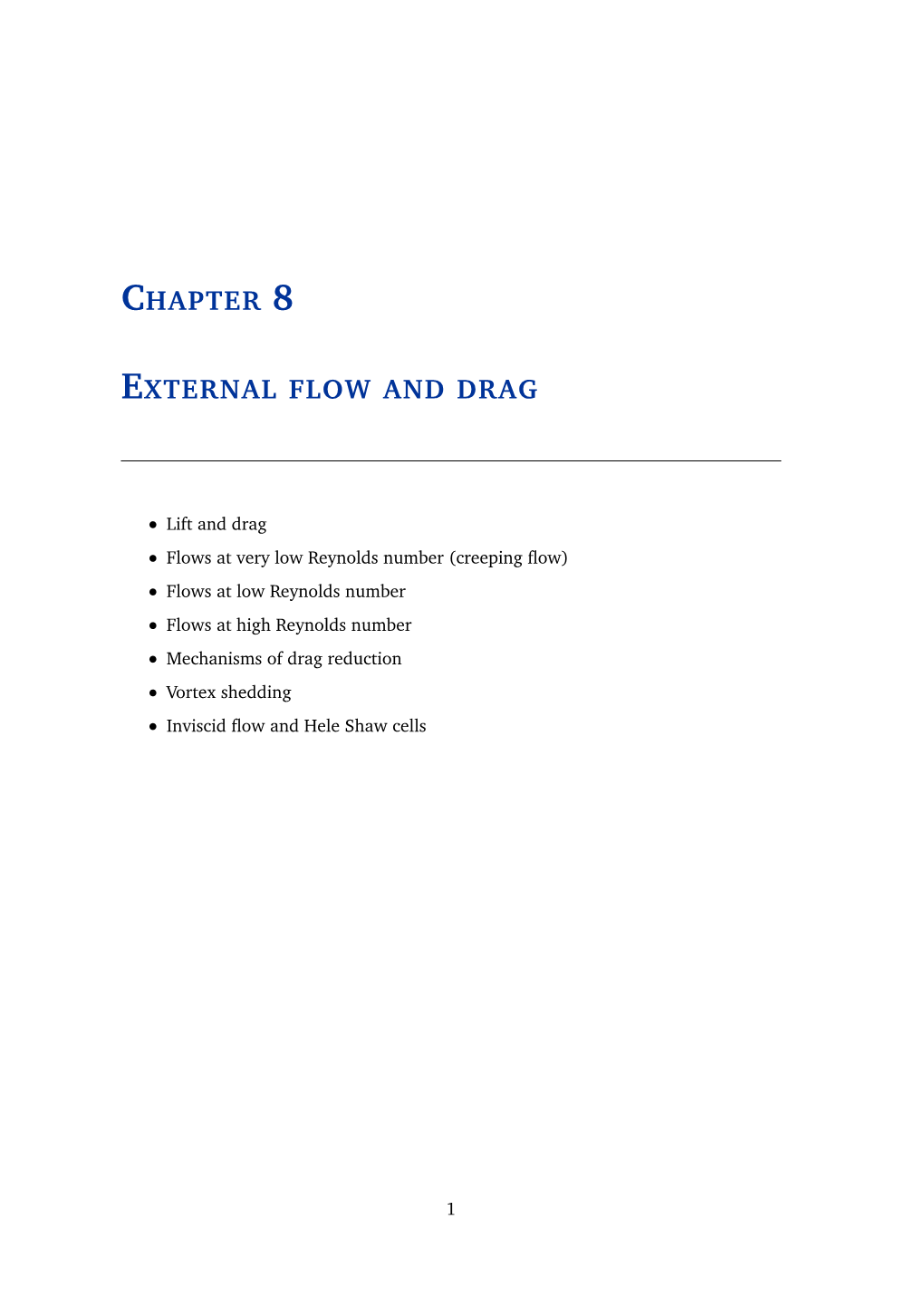 Chapter 8 External Flow and Drag