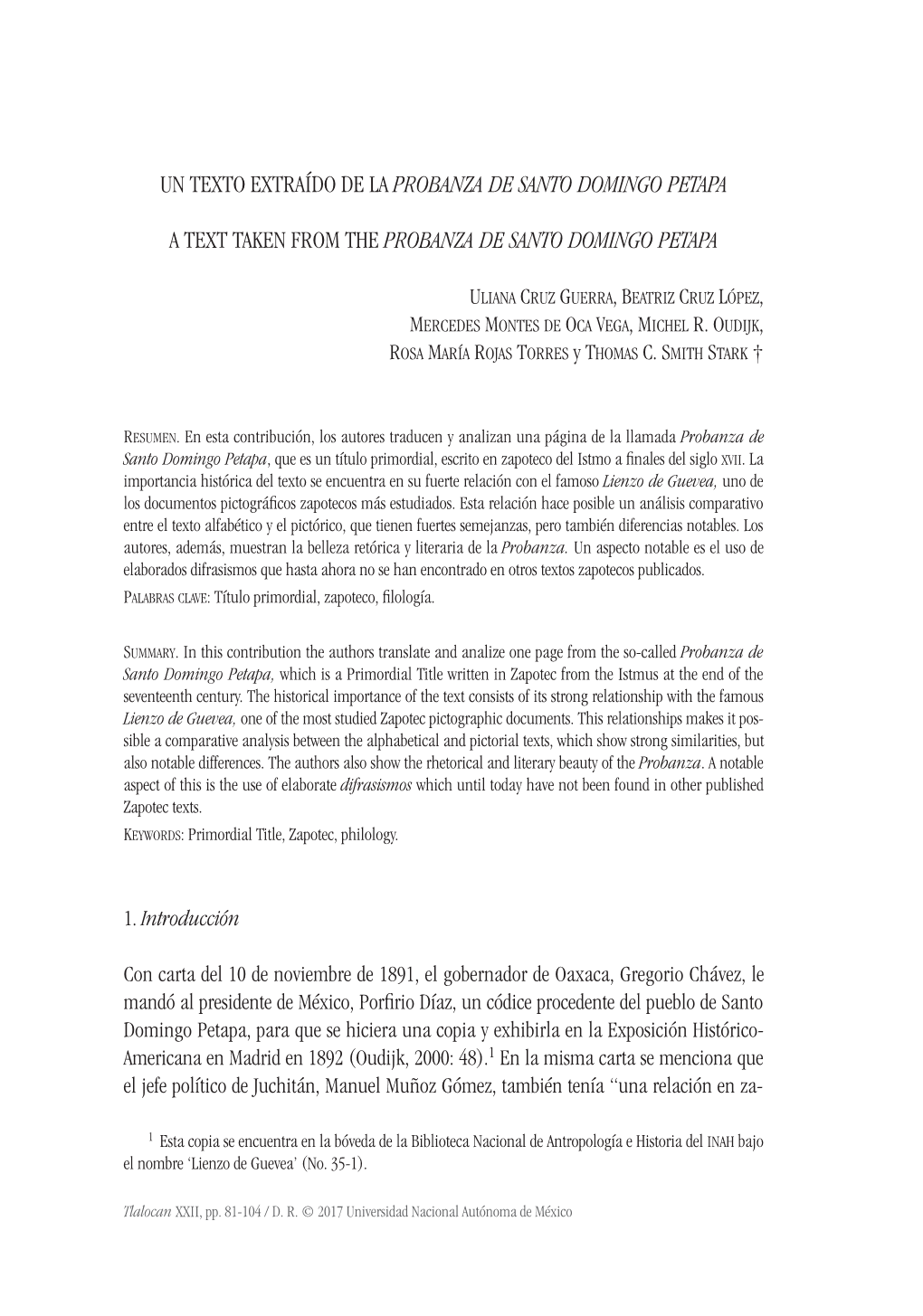 Un Texto Extraído De La Probanza De Santo Domingo Petapa