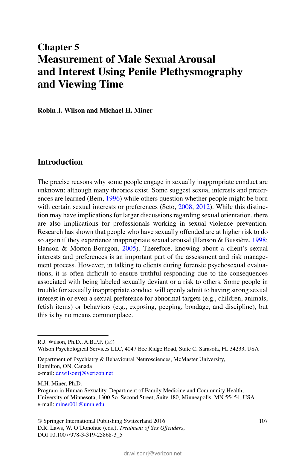 Measurement of Male Sexual Arousal and Interest Using Penile Plethysmography and Viewing Time