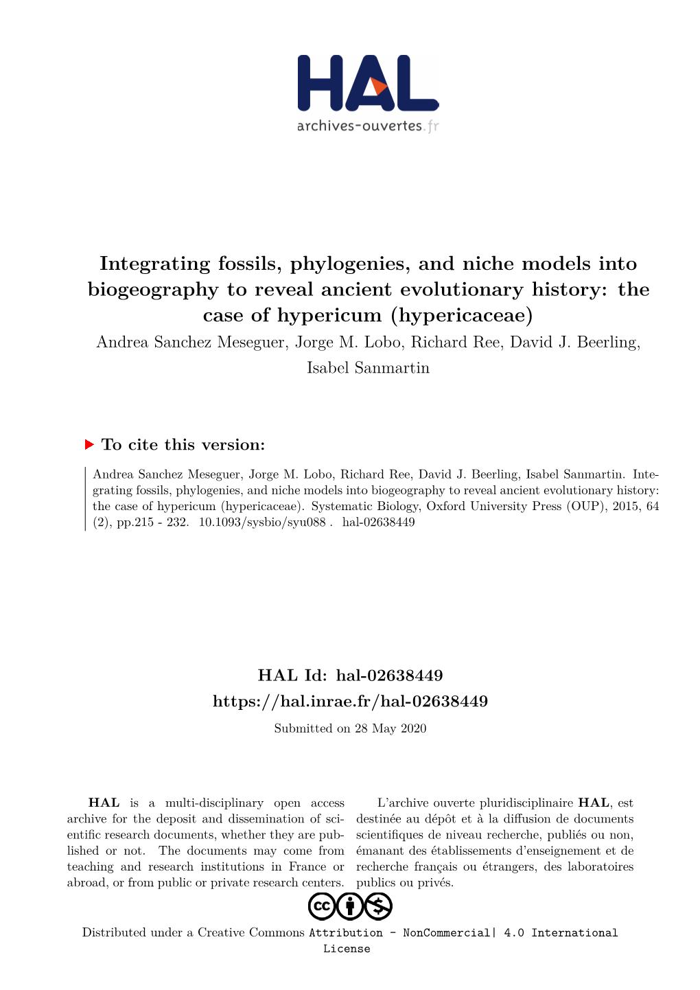 Integrating Fossils, Phylogenies, and Niche Models Into