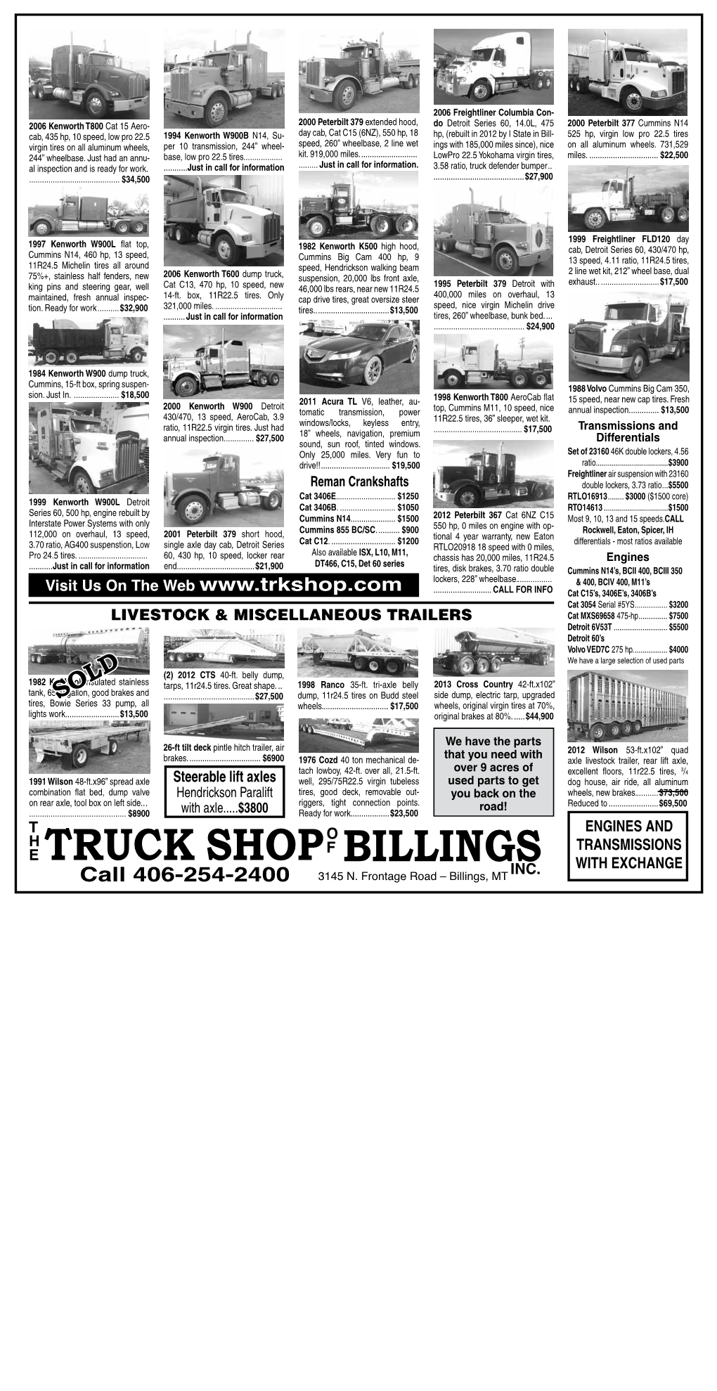 Truck Shop Billings with Exchange Inc