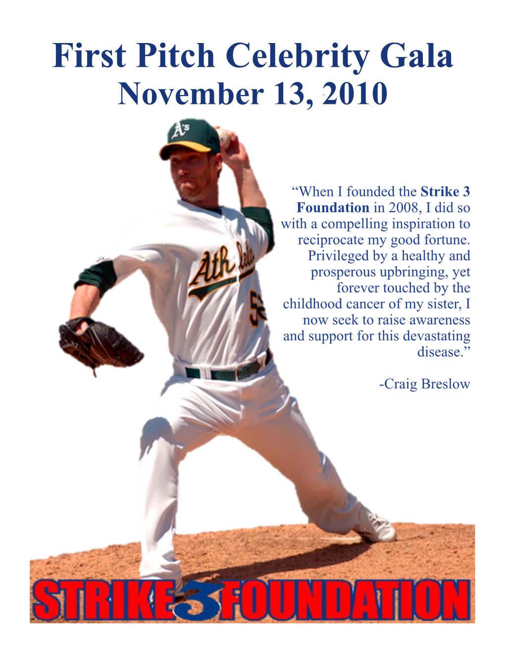 First Pitch Celebrity Gala November 13, 2010