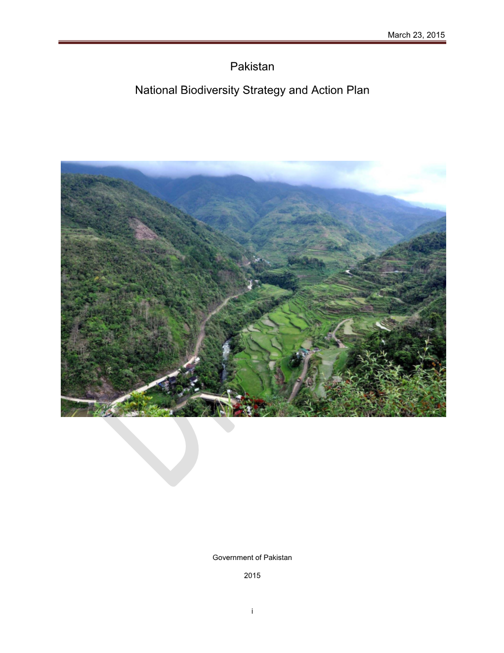 Pakistan National Biodiversity Strategy and Action Plan